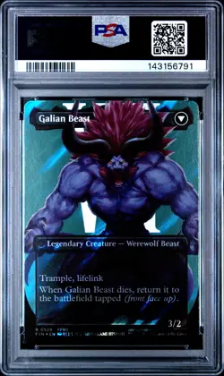 2025 MTG FINAL FANTASY BORDERLESS-SURGE GALIAN BEAST/VINCENT VALENTINE PSA 10 - Image 2