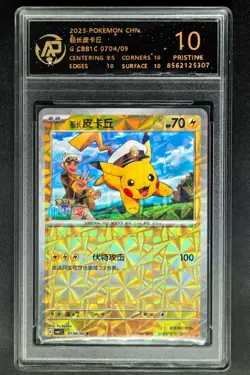 2025 Pokemon Cards CHN. Captain Pikachu 0704/09 RPA 10 (SAME AS PSA 10) - Image 1