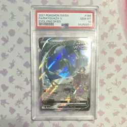 Pokemon Rayquaza V Full Art Ultra Rare Holo 194/203 Evolving Skies PSA 10 - Image 1