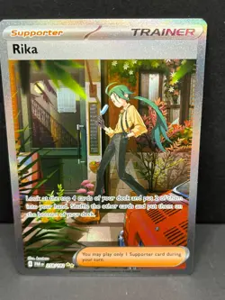 Pokemon SV04: Paradox Rift Card 258/182 Rika Special Illustration Rare - Image 1