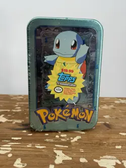 Pokemon Topps 1999 TV Animation Edition Squirtle Tin Sealed - Image 1