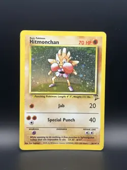 Hitmonchan 008/130 Base Set 2 Holo - Pokemon TCG - MP - Image 1