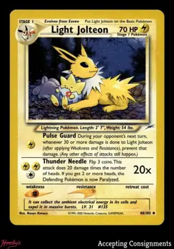 2002 Pokemon Neo Destiny Unlimited #48 Light Jolteon - Image 1