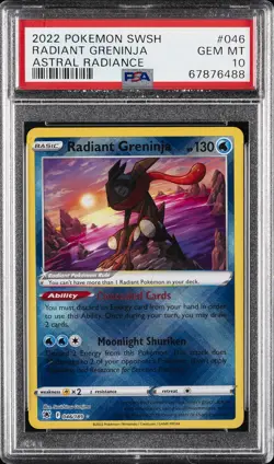 2022 POKEMON SWORD & SHIELD ASTRAL RADIANCE #046 RADIANT GRENINJA PSA 10 - Image 1