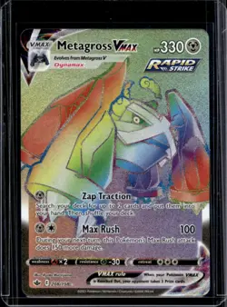 2021 Pokemon SWSH Chilling Reign Metagross VMAX #208/198 - Image 1