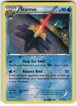 Starmie XY - BREAKthrough Uncommon,Reverse Holo Pokemon Lightly played - Image 1