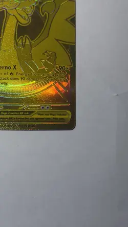 Gold Mega Charizard X EX 130/094 - English Pokemon Phantasmal Flames PACK FRESH - Image 4