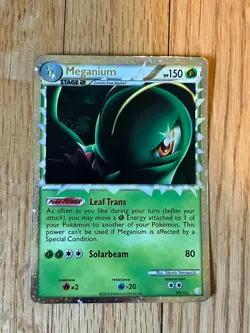 Pokemon TCG --- Meganium #109 --- HeartGold SoulSilver --- Holo Rare - Image 1