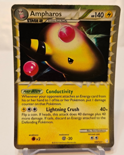 Ampharos Prime 105/123 Ultra Rare HGSS Base Pokemon 1119 - Image 1