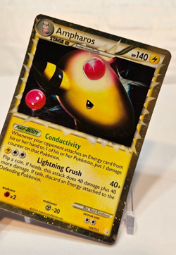 Ampharos Prime 105/123 Ultra Rare HGSS Base Pokemon 1119 - Image 4