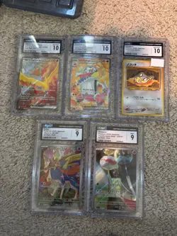 Pokemon TCG CGC 5 slab lot - Image 1