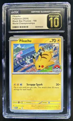 2024 Pokemon SV Black Star Promos - SVP EN Pikachu Pristine #190 CGC 10 - Image 1