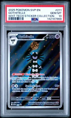 2025 Pokemon SVP En Gothitelle WTH Tech Sticker Collection #211 PSA 10 Gem - Image 1