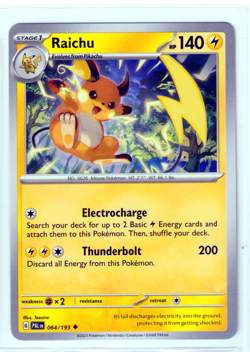 Raichu 064/193 Paldea Evolved ENGLISH Uncommon 2023 Near Mint Pokemon - Image 1