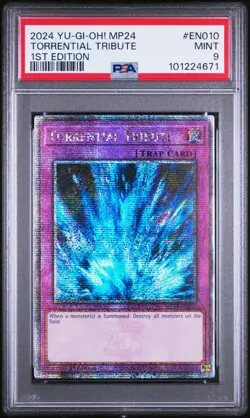 2024 YU-GI-OH! MP24-25TH ANV TIN: DUELING MIRRORS TORRENTIAL TRIBUTE PSA 9 - Image 1