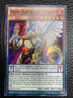 Zefraxa, Flame Beast of the Nekroz CROS-ENAE1 Yu-Gi-Oh! Foil Holo Super Rare NM - Image 1