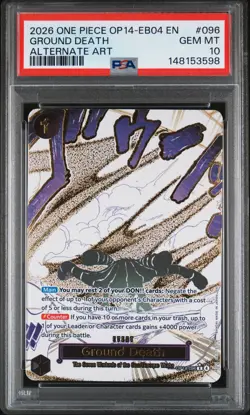 2026 ONE PIECE OP14-EB04-THE AZURE SEA'S SEVEN ALTERNATE ART GROUND DEATH PSA 10 - Image 1