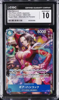 2025 ONE PIECE JPN HEROINES EDITION SUPER RARE BOA HANCOCK CGC 10 GEM MINT - Image 1