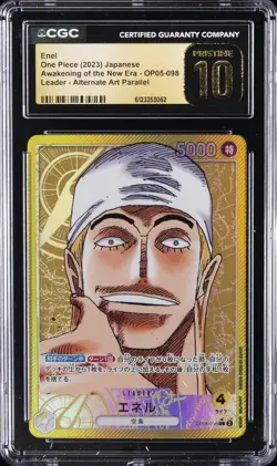 2023 ONE PIECE JPN AWAKENING OF THE NEW ERA LEADER, ALT ART ENEL CGC 10 PRISTINE - Image 1