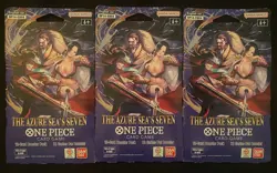 Lot Of 3x One Piece OP14 Sleeved Booster Packs - The Azure Sea’s Seven - English - Image 1