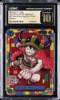 2025 ONE PIECE JPN PC: ONE PIECE DAY'25 PROMO MONKEY D. LUFFY CGC 10 PRISTINE - Image 1