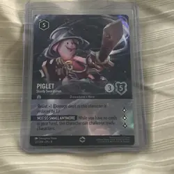 Piglet Sturdy Swordsman 221/204 Enchanted Holo Foil NM-Mint Disney Lorcana - Image 1