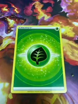 Leaf Grass Energy Pokemon Green Trading Card Sword & Shield 2022 - Image 1