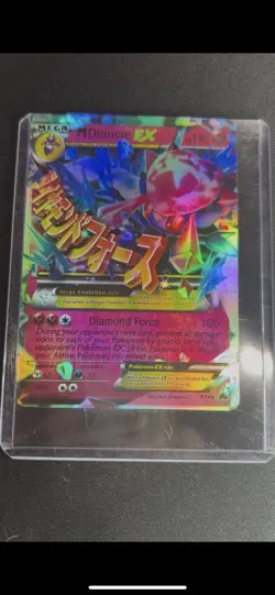 Pokemon TCG Mega Diancie EX Black Star Promo Holo Card XY44 - Image 1