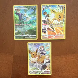 Pokemon TCG Sword & Shield Promo Vaporeon Jolteon Eevee Holo Lot 3 Cards - Image 1