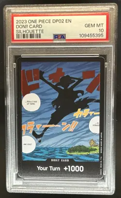 2023 One Piece Awakening of New Era DP02 Don!! Card Luffy Silhouette NNO PSA 10 - Image 1