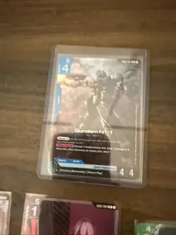 Gundam Card Game lot of 1, GD03 R/ LR cards + Currency And Resource - Image 2