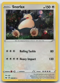 Pokemon Card Snorlax - (Cosmos Holo) Promo Blister Exclusives 140/202 - Image 1