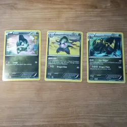 Axew, Fraxure and Haxorus from Dragon Vault 3 card Pokemon card lot (MP-NM) - Image 1