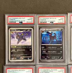 8x Pokemon Japanese Umbreon Card Lot PSA 10 Graded, V Vmax GX Moonlit Dark Rush - Image 3