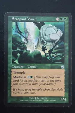 Magic The Gathering MTG ARROGANT WURM Torment MP Moderately Played - Image 1