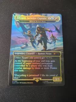 Edward, Jackdaw Captain (Admiral Beckett Brass) - RAINBOW FOIL - Magic MTG - Image 1