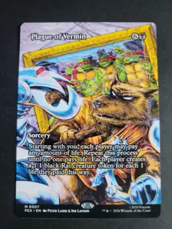 Plague of Vermin (Borderless) Mythic MTG Ninja Turtles - Image 1