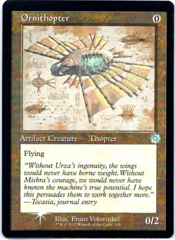 #100 Ornithopter (Schematic) MTG Brothers' War: Retro Artifacts Uncommon FOIL - Image 1