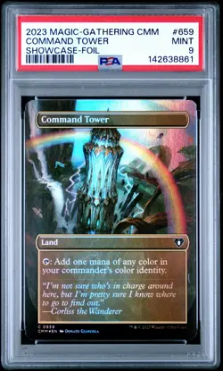 2023 MTG COMMANDER MASTERS SC-FOIL #659 COMMAND TOWER PSA 9 - Image 1
