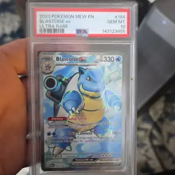 Pokemon Blastoise ex 184/165 Sv: Scarlet & Violet 151 Ultra Rare Holo PSA 10 - Image 1