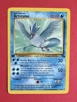 Articuno 17/62 1st Edition Fossil Rare Pokemon WOTC 1999 NM - Image 1