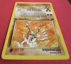 Hitmonlee 22/62 1st Edition Fossil Rare Pokemon WOTC 1999 NM - Image 5