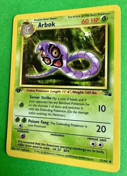Arbok 31/62 1st Edition Fossil Pokemon WOTC 1999 NM - Image 4