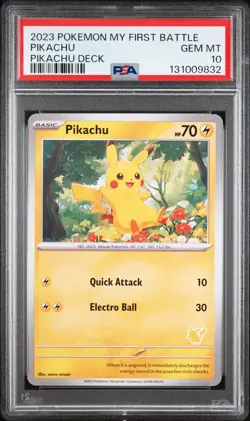 2023 POKEMON MY FIRST BATTLE-PIKACHU DECK PIKACHU PSA 10 - Image 1