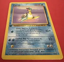 Lapras 25/62 1st Edition Fossil Rare Pokemon WOTC 1999 NM - Image 3