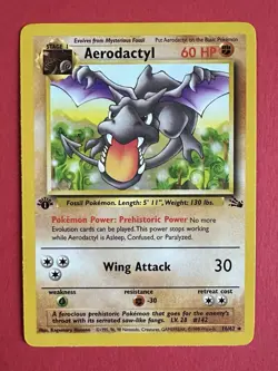 Aerodactyl 16/62 1st Edition Fossil Rare Pokemon WOTC 1999 NM - Image 1