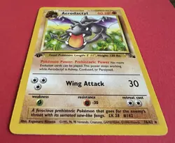 Aerodactyl 16/62 1st Edition Fossil Rare Pokemon WOTC 1999 NM - Image 3