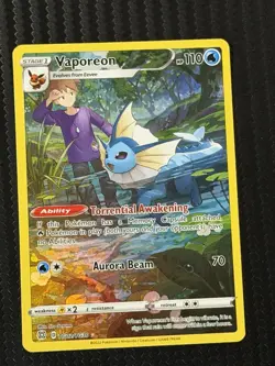 Pokemon Vaporeon TG02/TG30 Sword & Shield Brilliant Stars Trainer Gallery - Image 1