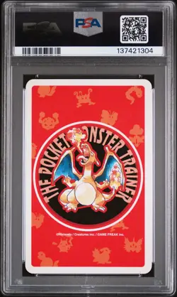 1996 POKEMON RED VERSION PLAYING CARDS 5 OF DIAMONDS #082 MAGNETON PSA 7 - Image 2
