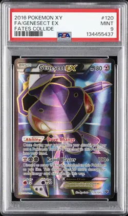 2016 POKEMON XY FATES COLLIDE #120 FULL ART/GENESECT EX PSA 9 - Image 1